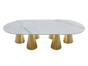 JAR-6 - Oval marble table by Vela Arredamenti - view 2